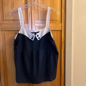 Chadwicks Navy blue and White Tank Top